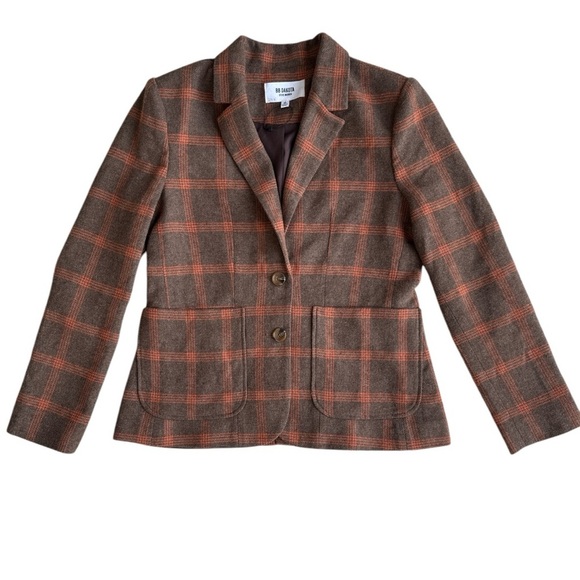BB Dakota by Steve Madden Talk Show Host Blazer Plaid Print Size Medium NWOT - Picture 1 of 5